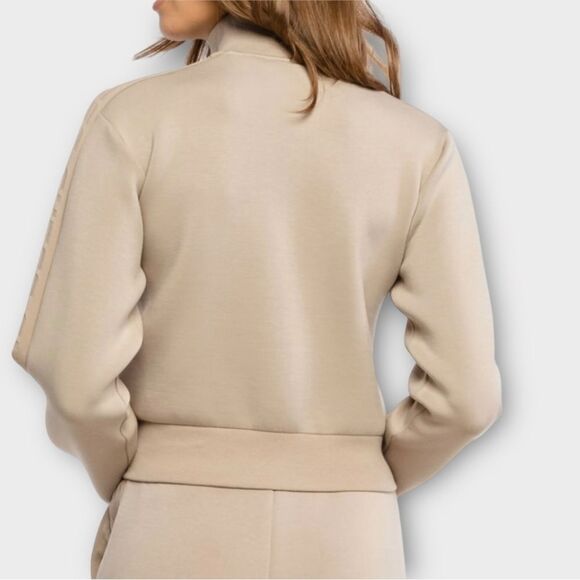 Guess Full Zip Crop Sweatshirt in Beige/Tan Women’s Size XS - Picture 2 of 10